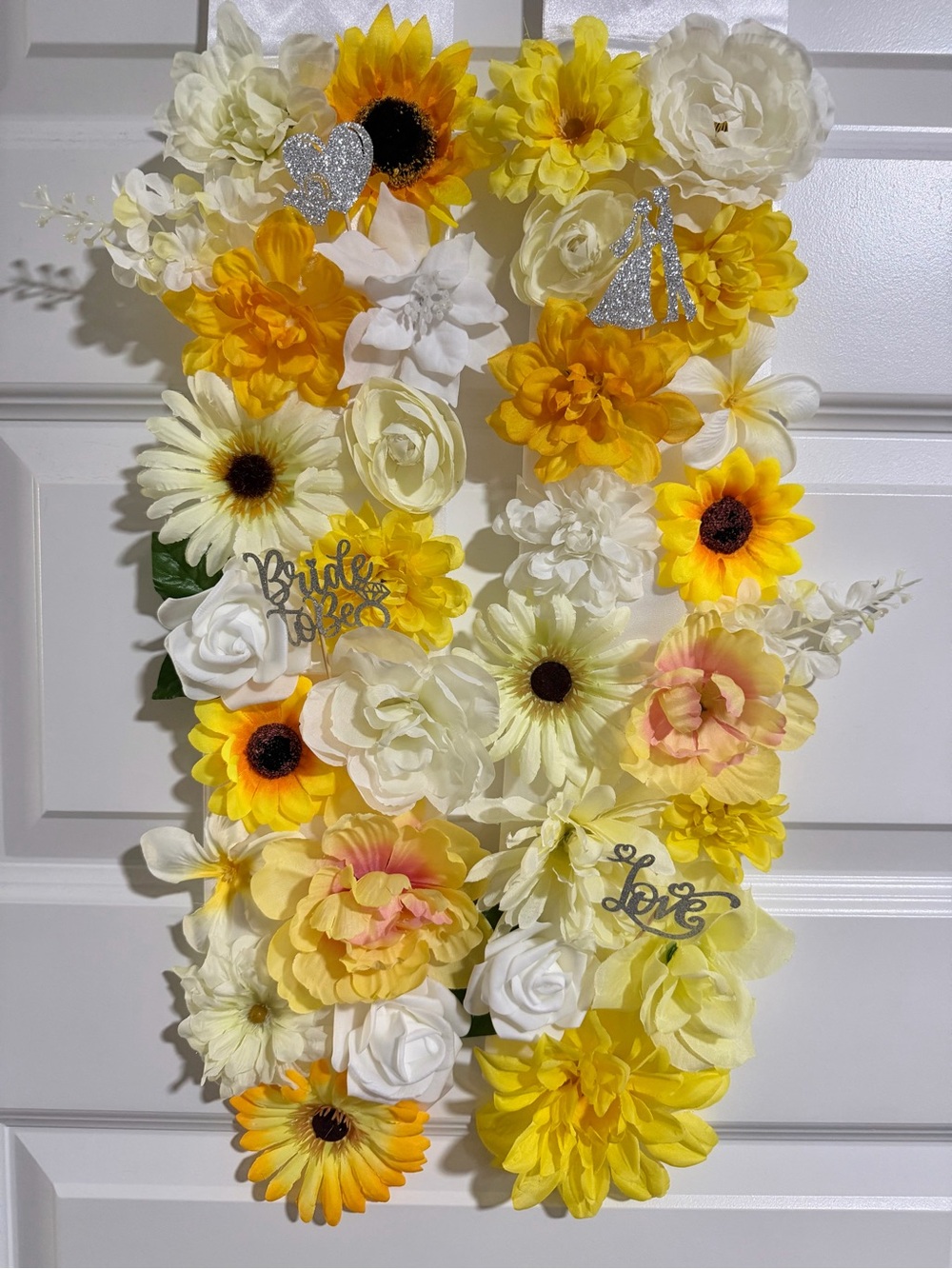 Bride To Be sash/Bridal Shower sash Bachelorette Sunflower floral sash/lei